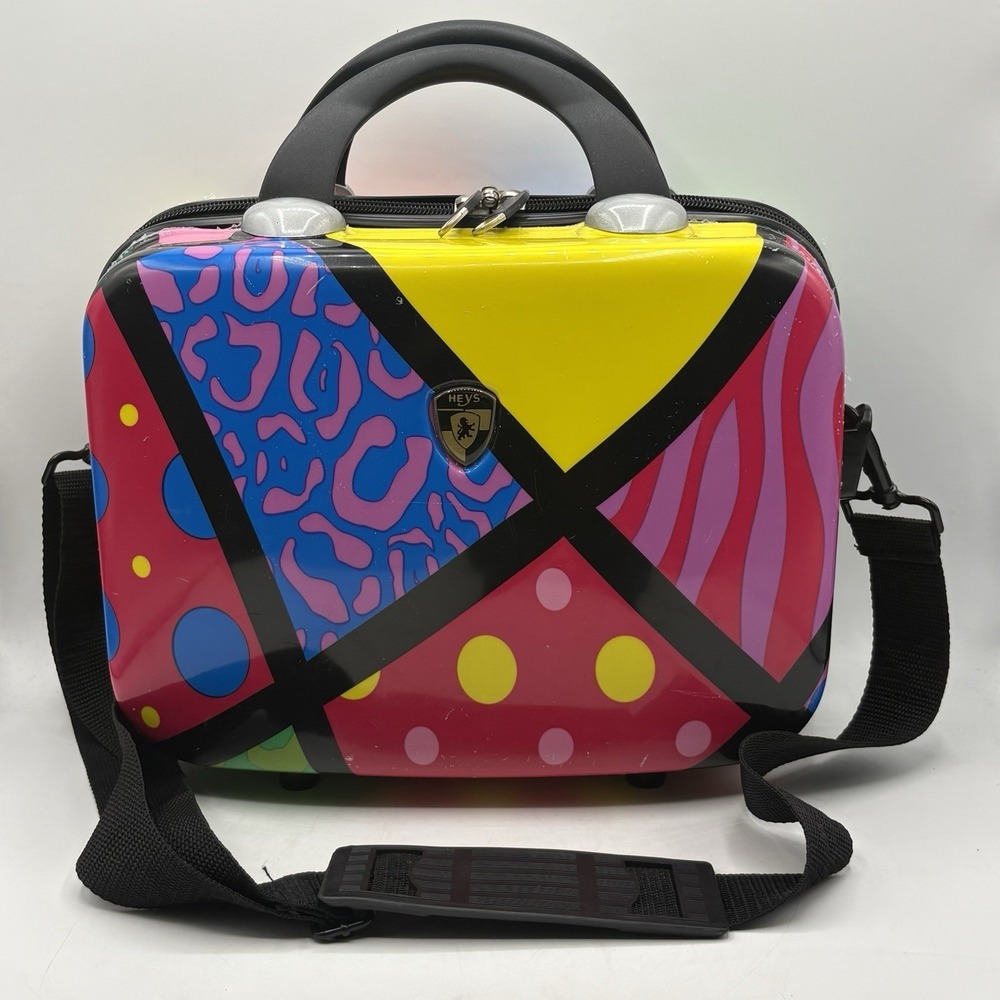 Heys Abstract Retro‎ 90s Style Travel Carry-On Hard Shell make up Case